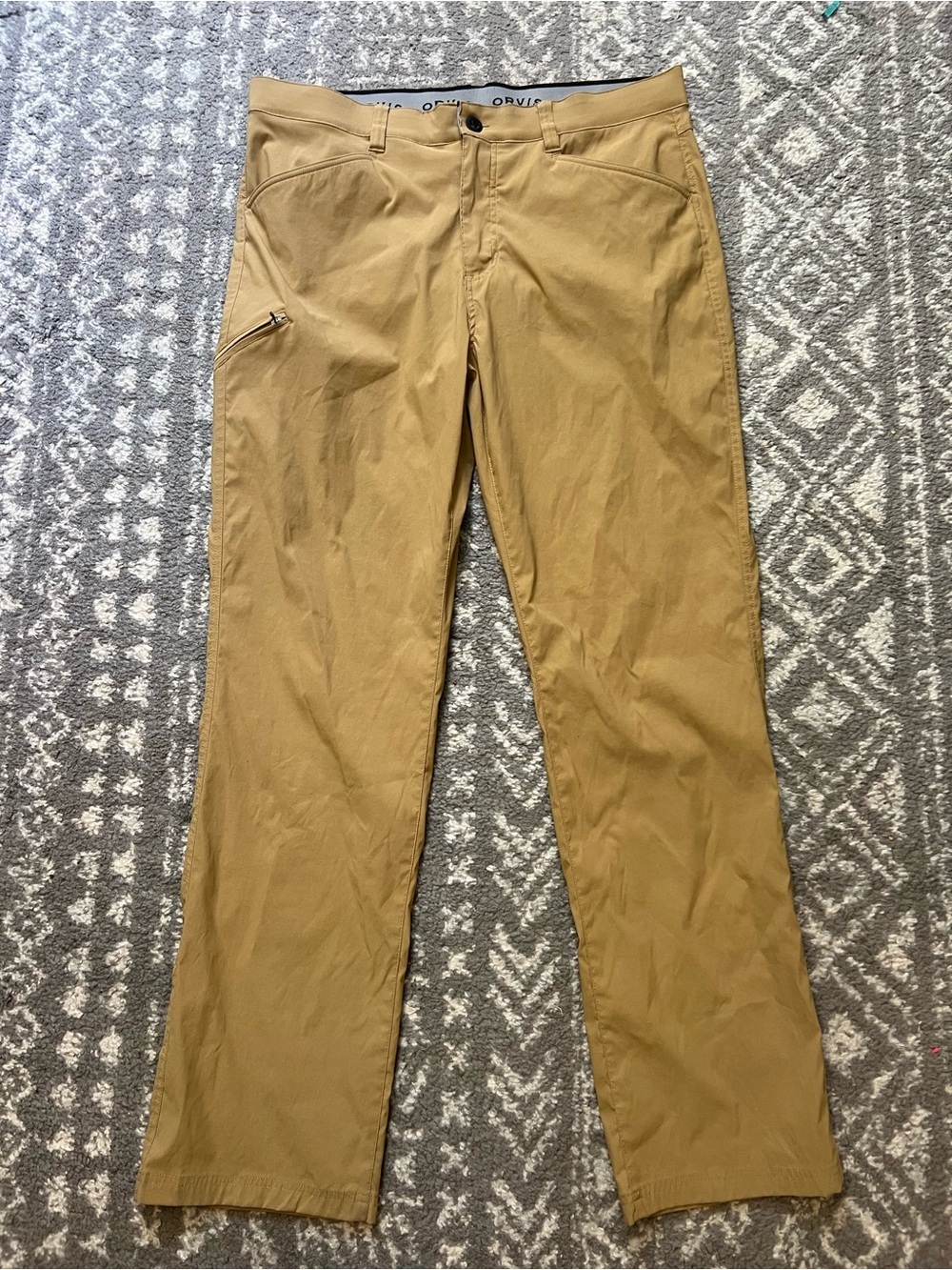 Orvis Men's Tan Outdoor Stretch Pants size 38X34 (L134)
